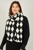 Yumi Black and White Diamond Scarf