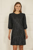 Yumi Black Sequin Tunic Dress With Balloon Sleeves