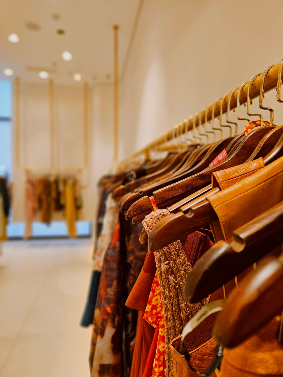 Elegant fashion store clothing display