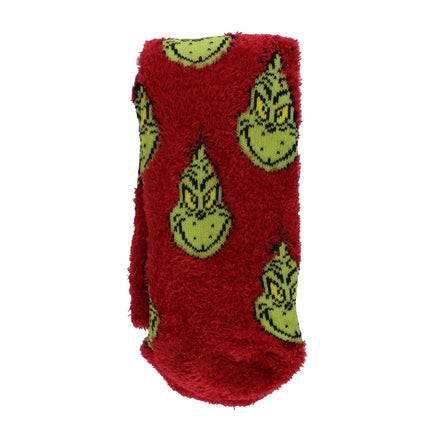 Ladies Novelty Grinch Socks | Funny Red Grinch Design Christmas Socks