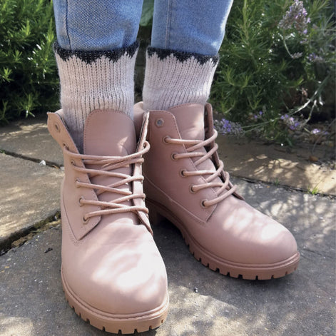 Ladies Warm Alpaca Wool Blend Boot Socks (Multipack Options)