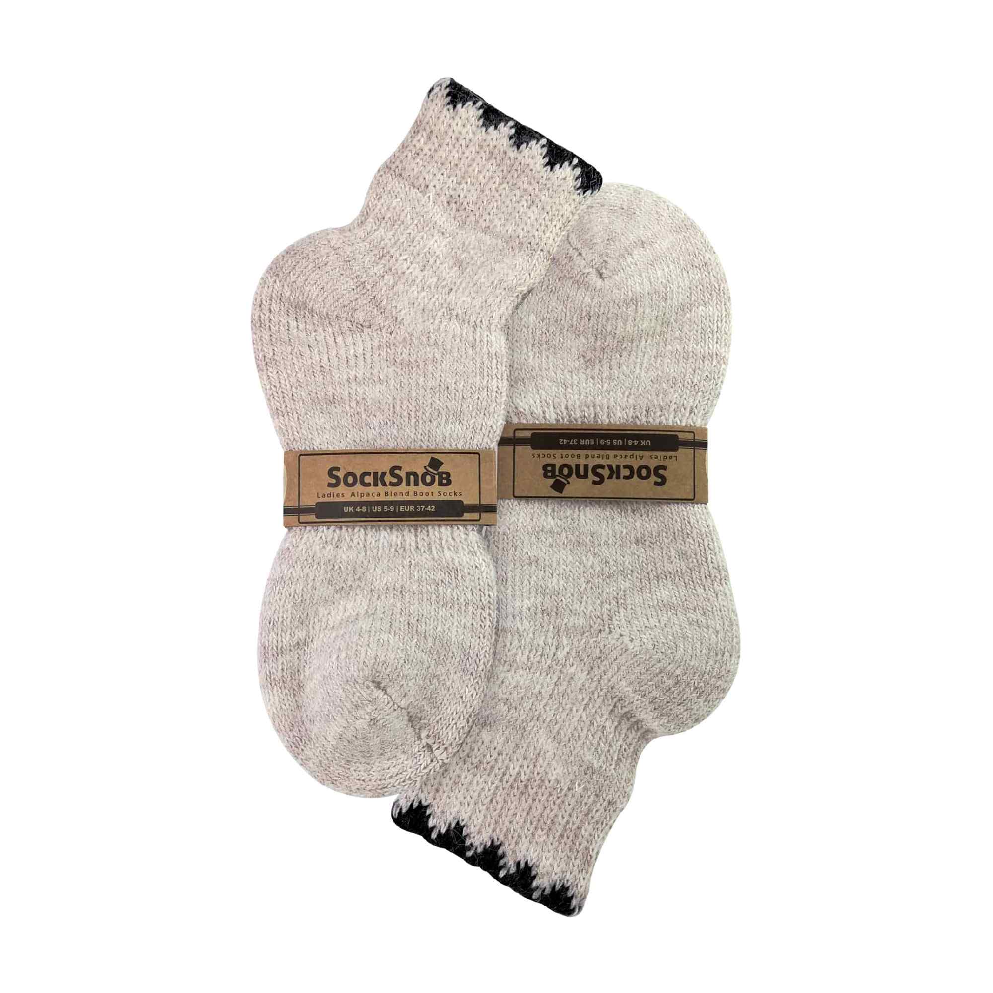 Ladies Warm Alpaca Wool Blend Boot Socks (Multipack Options)