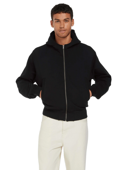 Organic Bomber Jacket Hoodie: Unisex