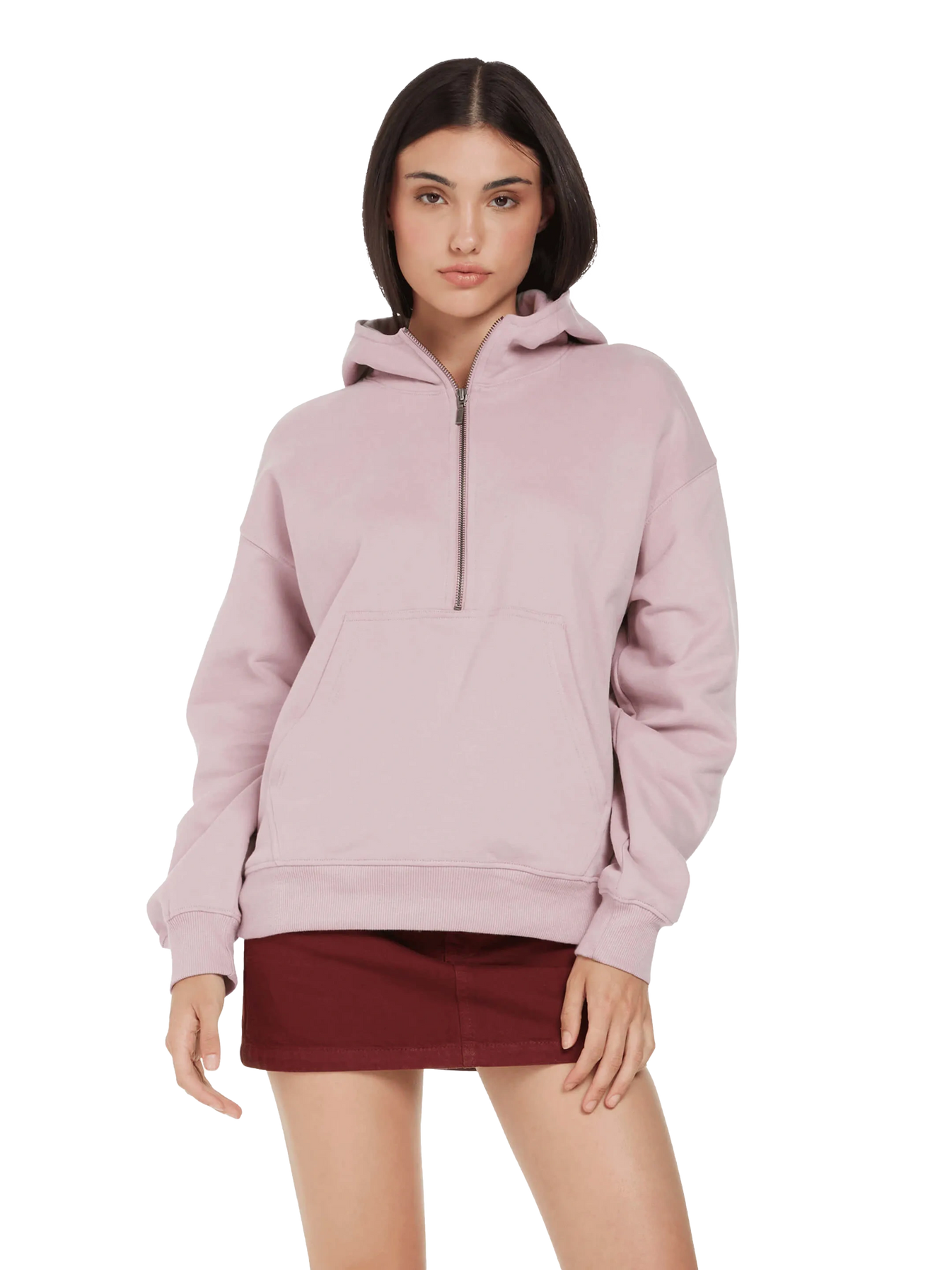 Organic Half Zip Hoodie: Women's