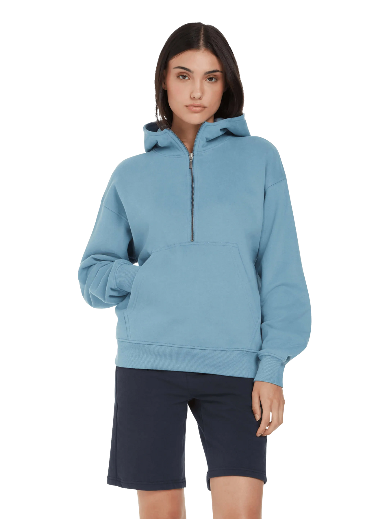 Organic Half Zip Hoodie: Women's