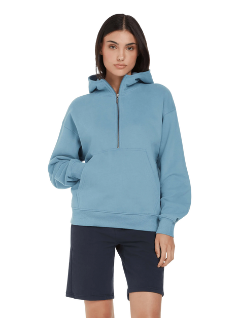 Organic Half Zip Hoodie: Womens