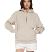 Organic Half Zip Hoodie: Women's
