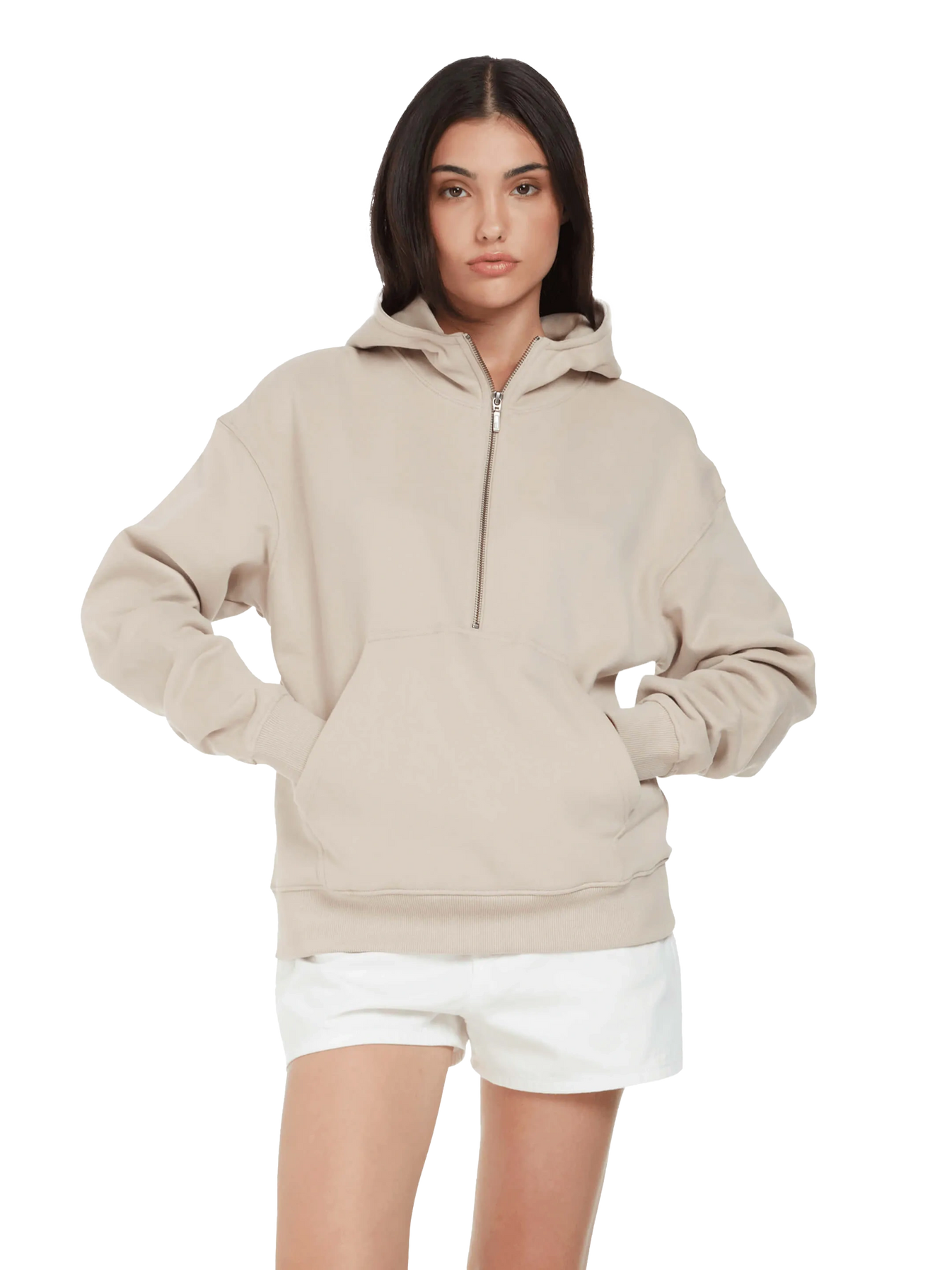 Organic Half Zip Hoodie: Women's