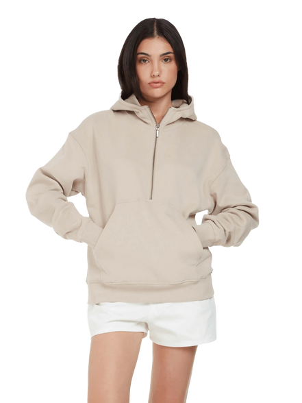 Organic Half Zip Hoodie: Women's
