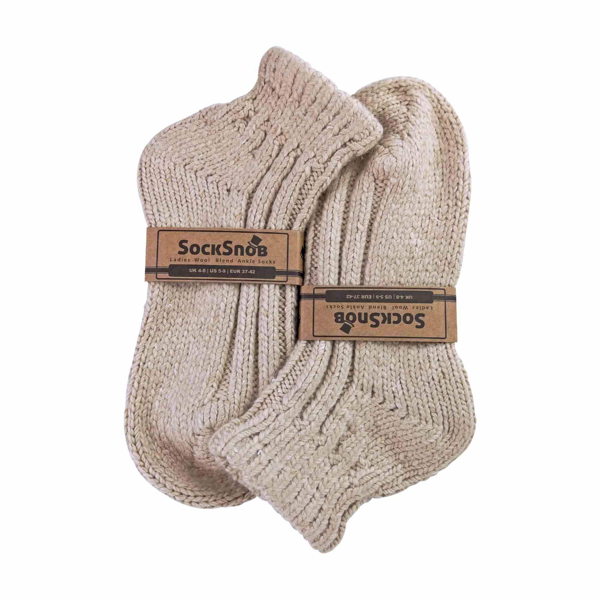 1 Pack Ladies Chunky Ribbed Low Cut Wool Blend Ankle Socks