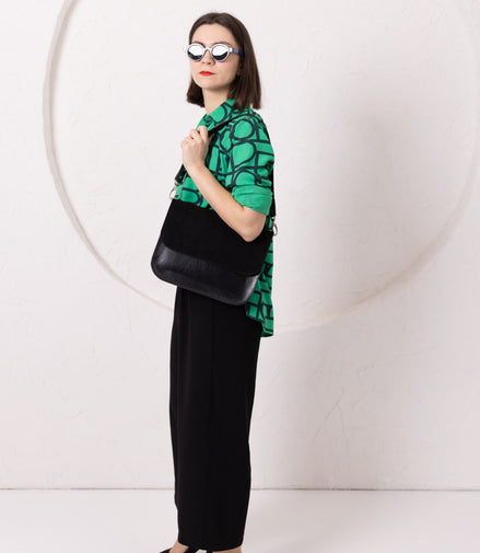 ASTORIA handbag - Black Suede