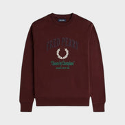 Embroidered Champion Sweatshirt Oxblood