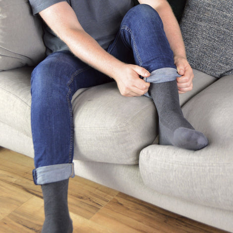 1 Pack Men's Luxury Breathable Bamboo Suit Dress Socks