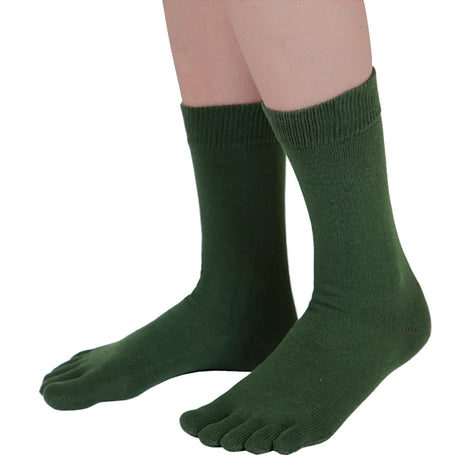 1 Pack Mens & Ladies Essential Mid Calf Toe Socks