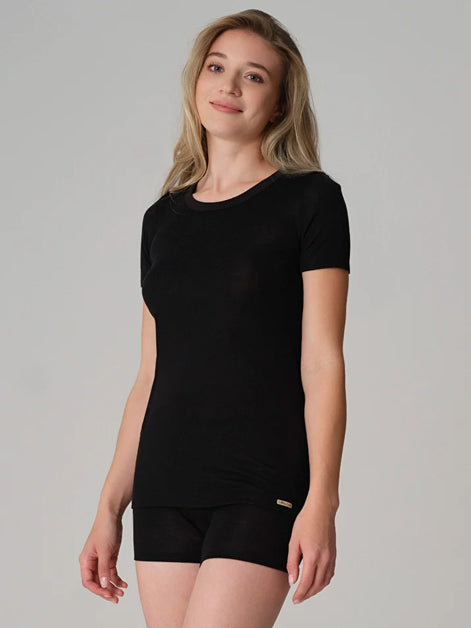 Merino Wool & Silk Thermal T-shirt: Womens