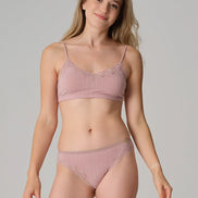 Organic Ribbed Briefs: Womens