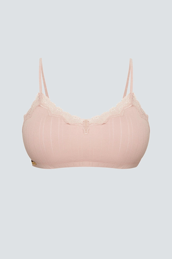 Organic Cotton Rib Bralette: Womens