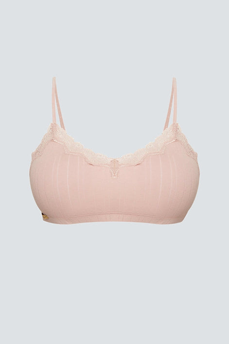 Organic Cotton Rib Bralette: Womens