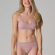 Organic Cotton Rib Bralette: Womens