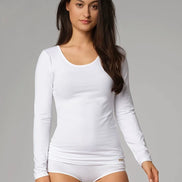 Fairtrade Organic Long Sleeve Undershirt: Womens