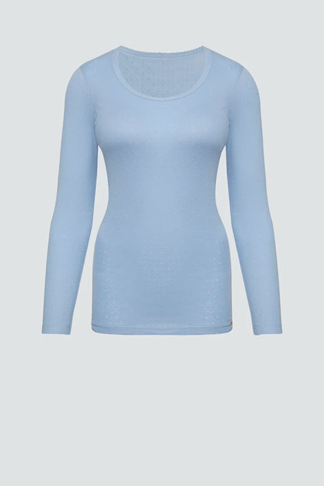 Organic Cotton Breathable Long Sleeve Undershirt: Womens