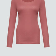 Organic Cotton Breathable Long Sleeve Undershirt: Womens