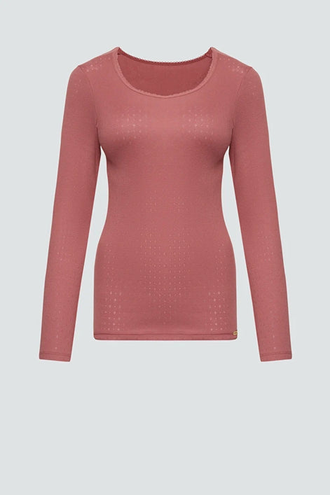 Organic Cotton Breathable Long Sleeve Undershirt: Womens