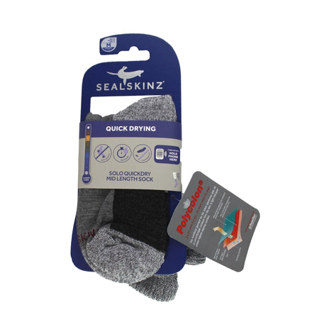 1 Pack Mens Solo QuickDry Mid Socks