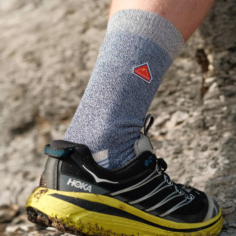 Single Layer Bamboo Mid Length Plain Hiking Socks for Men and Women