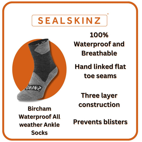 Ladies Waterproof All Weather Ankle Length Socks