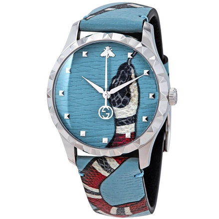 Gucci watch YA1264080 Snake Print Leather