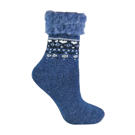 1 Pack Ladies Turn Over Top Warm Nordic Bed Socks for Winter