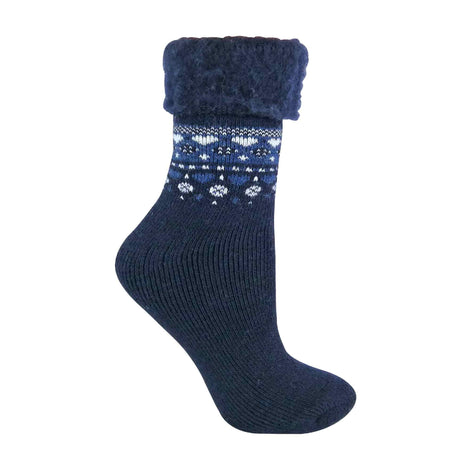 1 Pack Ladies Turn Over Top Warm Nordic Bed Socks for Winter