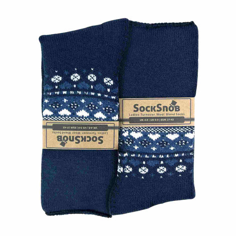 1 Pack Ladies Turn Over Top Warm Nordic Bed Socks for Winter