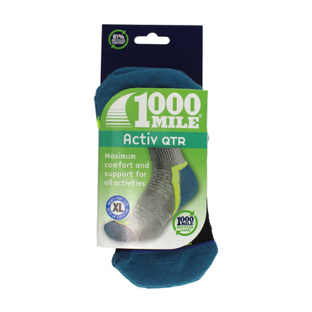 1 Pack Mens Active Quarter Repreve Socks
