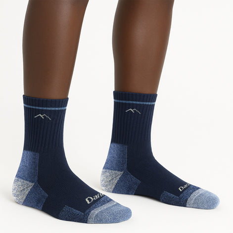 Ladies Micro Crew Cushioned Midweight Hiking Merino Wool Socks