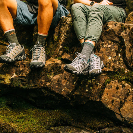 Ladies Micro Crew Cushioned Midweight Hiking Merino Wool Socks