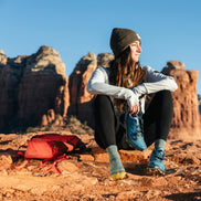 Ladies Ankle Midweight Hiking Seamless Merino Socks