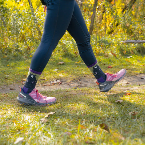 Ladies Novelty Bear Patterned Hiking Merino Socks
