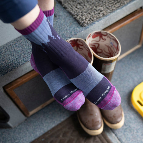 Ladies Novelty Bear Patterned Hiking Merino Socks