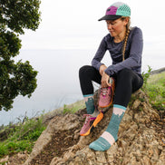 Ladies Novelty Bear Patterned Hiking Merino Socks
