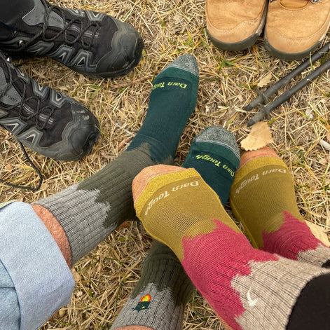 Ladies Micro Crew Midweight Hiking Merino Wool Seamless Socks
