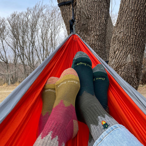 Ladies Micro Crew Midweight Hiking Merino Wool Seamless Socks