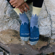 Ladies Micro Crew Midweight Hiking Merino Wool Seamless Socks