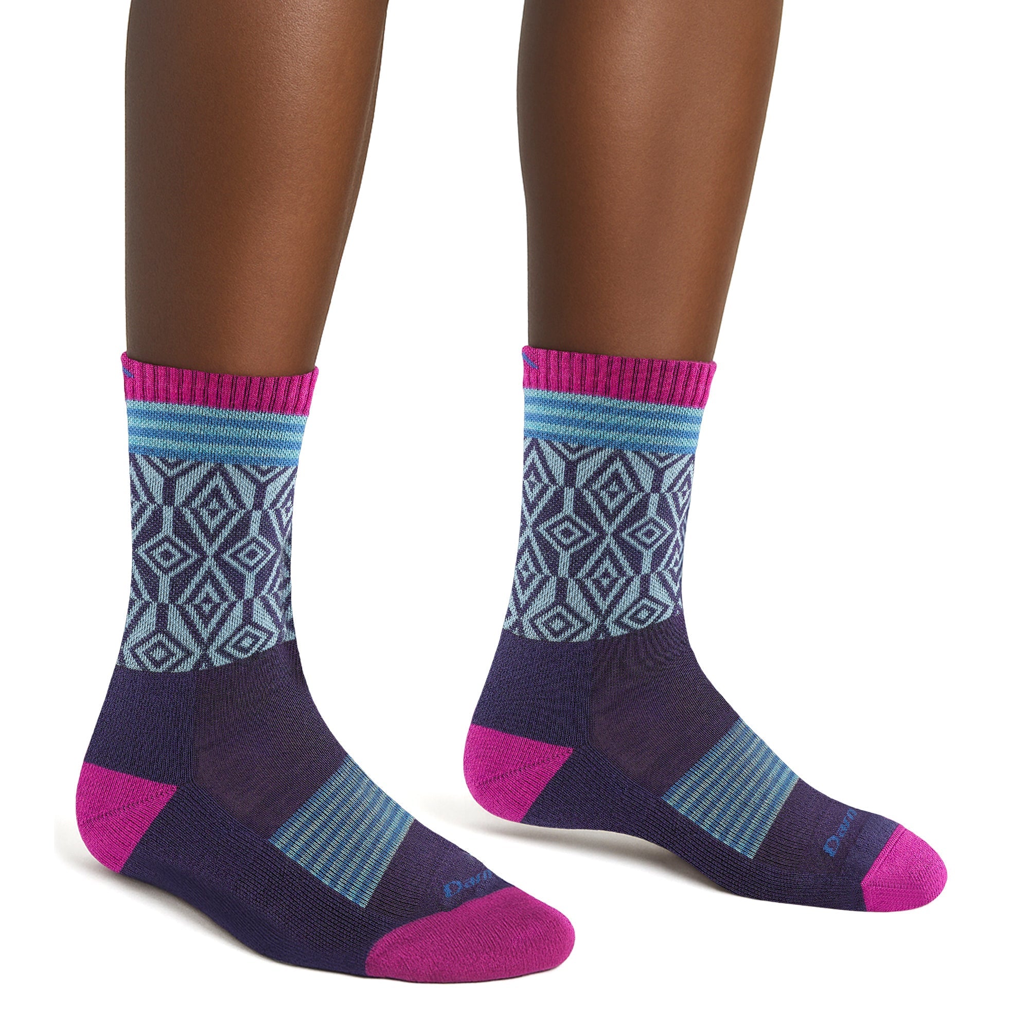Ladies Patterned Micro Crew Hiking Merino Socks