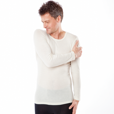 Organic Wool & Silk Long Sleeve T-Shirt: Men's