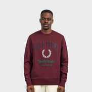 Embroidered Champion Sweatshirt Oxblood
