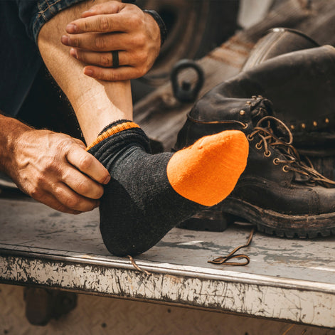 Mens Durable Full Cushion Toe Merino Work Boot Socks