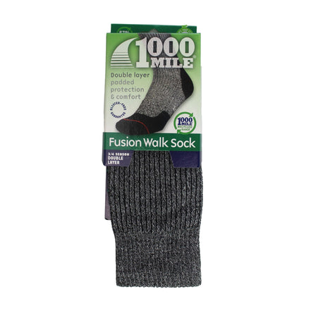 1 Pack Mens Fusion Repreve Double Layer Socks