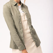 Organic Washed Long Sleeve Shirt: Ladies